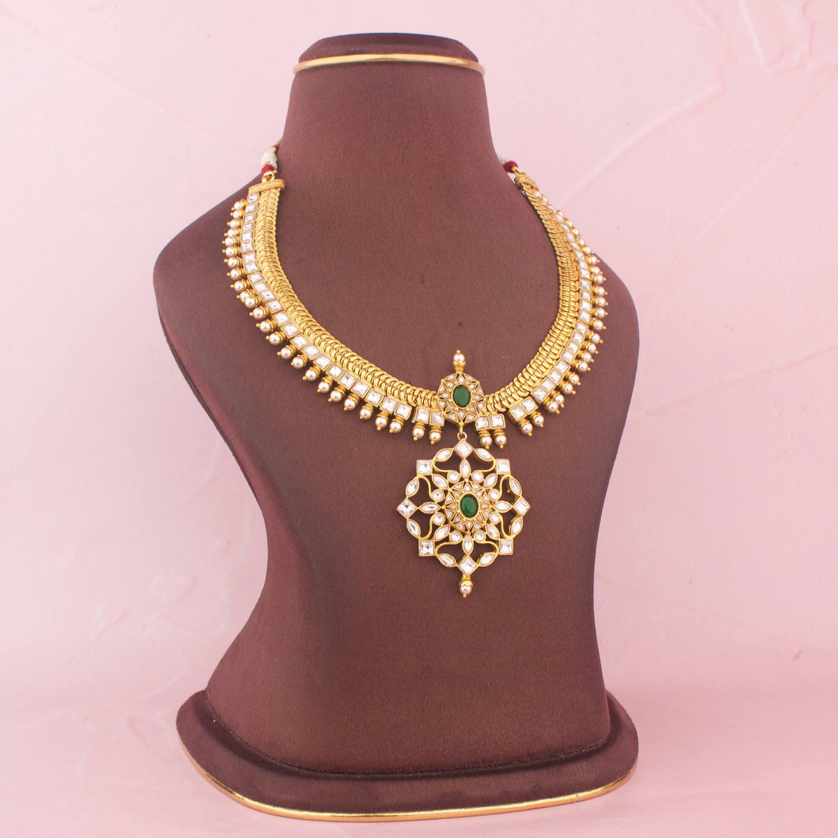 Designer Jalebi Necklace With Matching Earrings