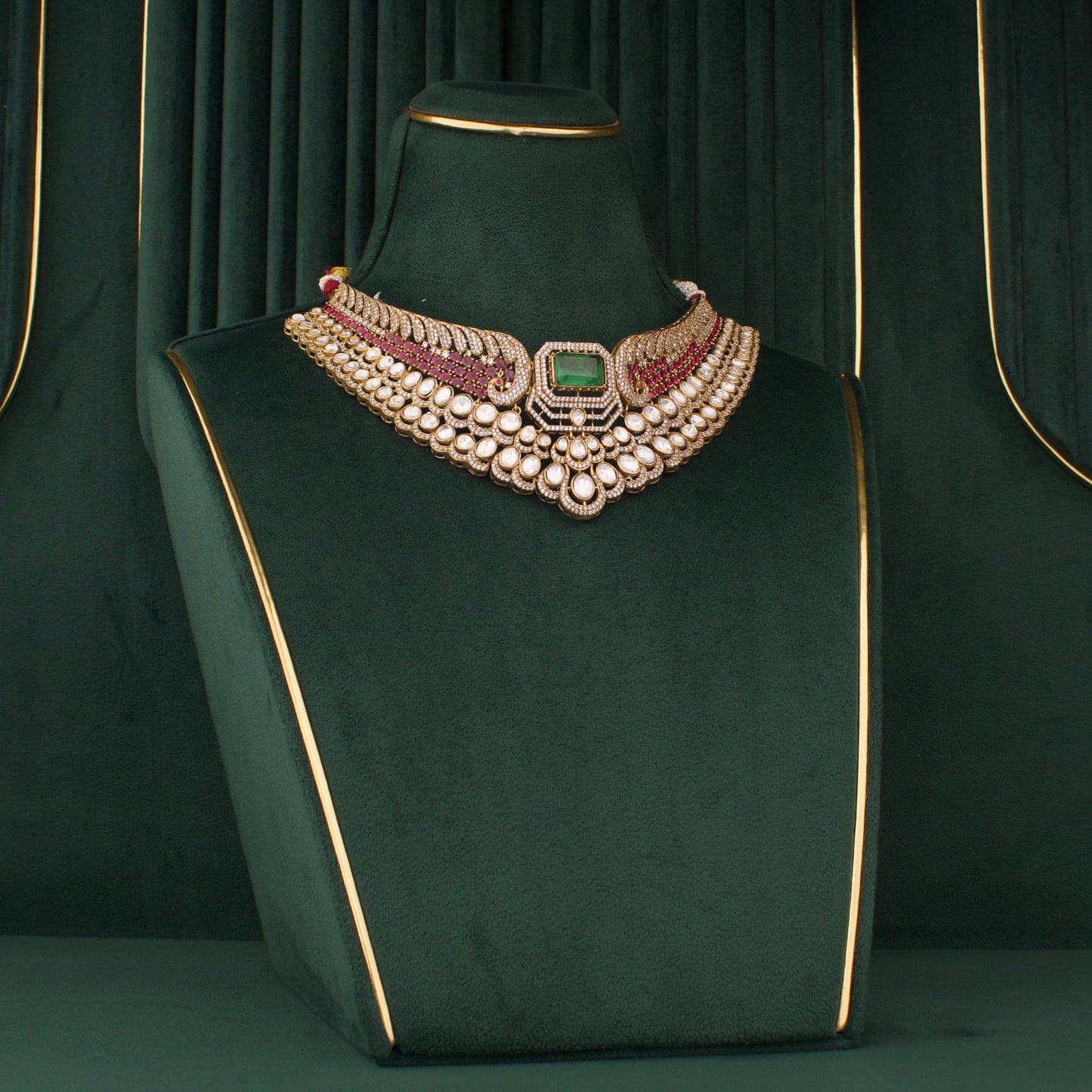 Designer Fusion Victorian Choker With Matching Earrings