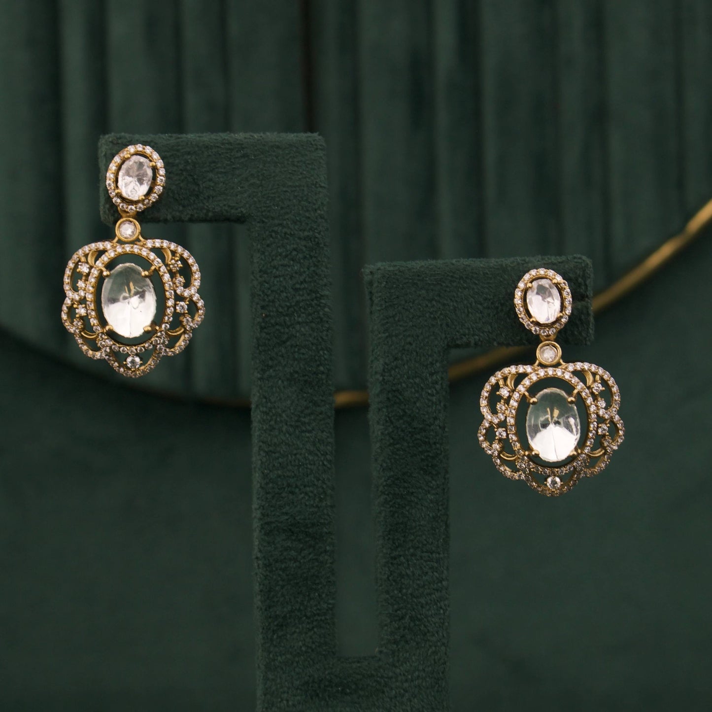 Polki Bridal Multi-Layered Necklace And Earring Set