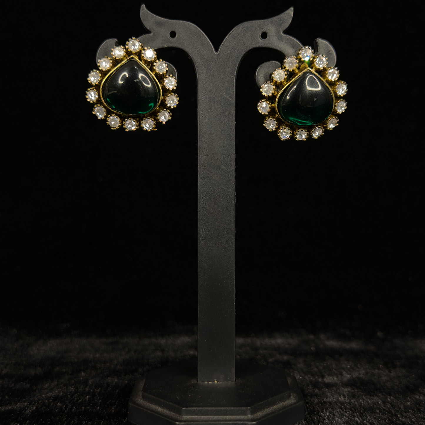 Gorgeous Drop design Victorian Moissanite Stud Earrings