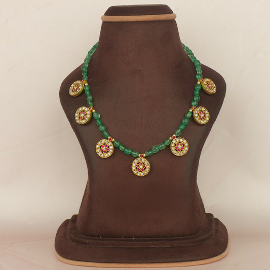 Jadau Kundan Beads Bottumala Necklace