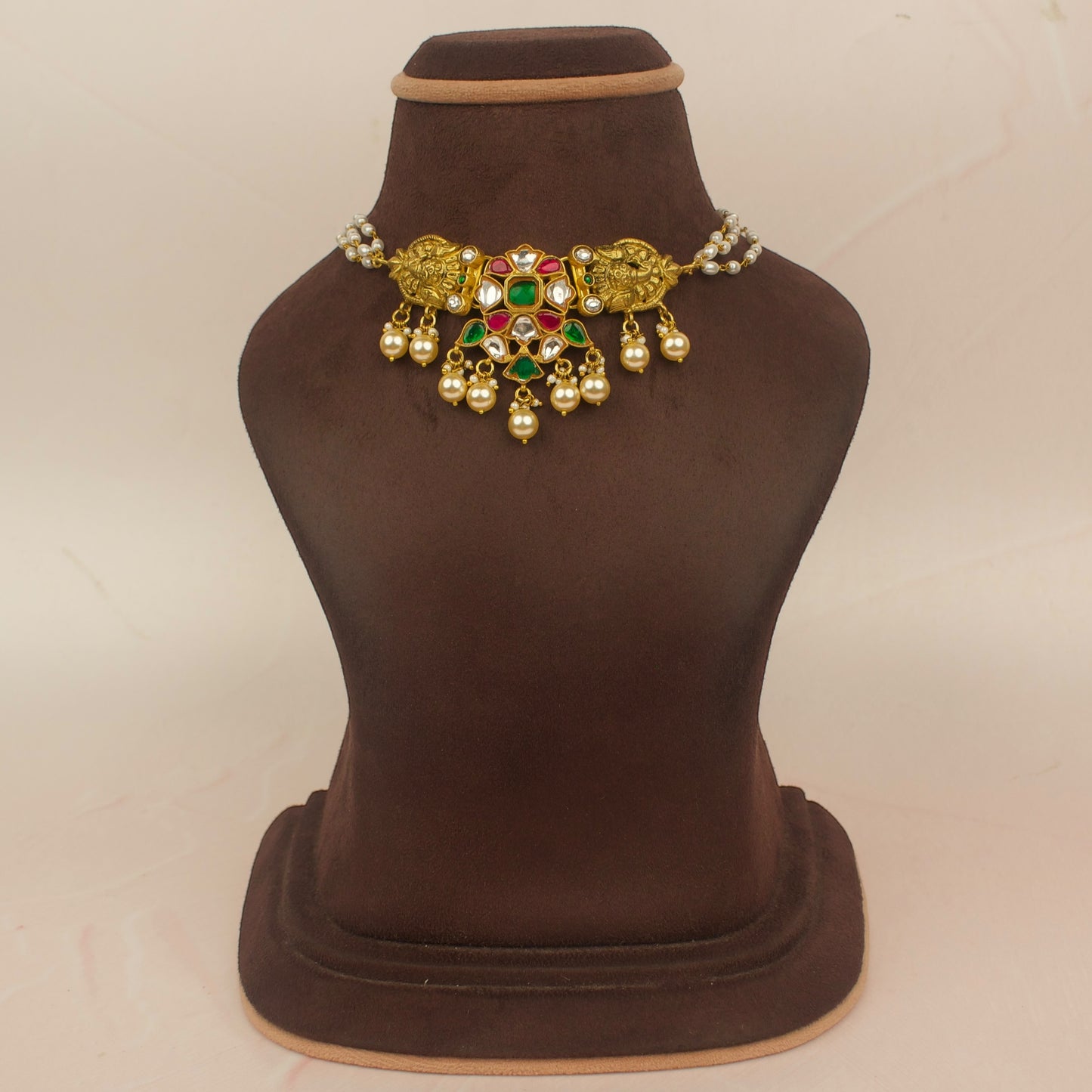 Nakshi Kundan Pearl Choker