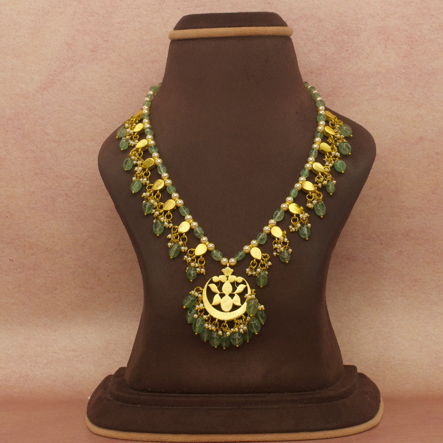 Opulent Jadau Kundan Beads & pearl chain