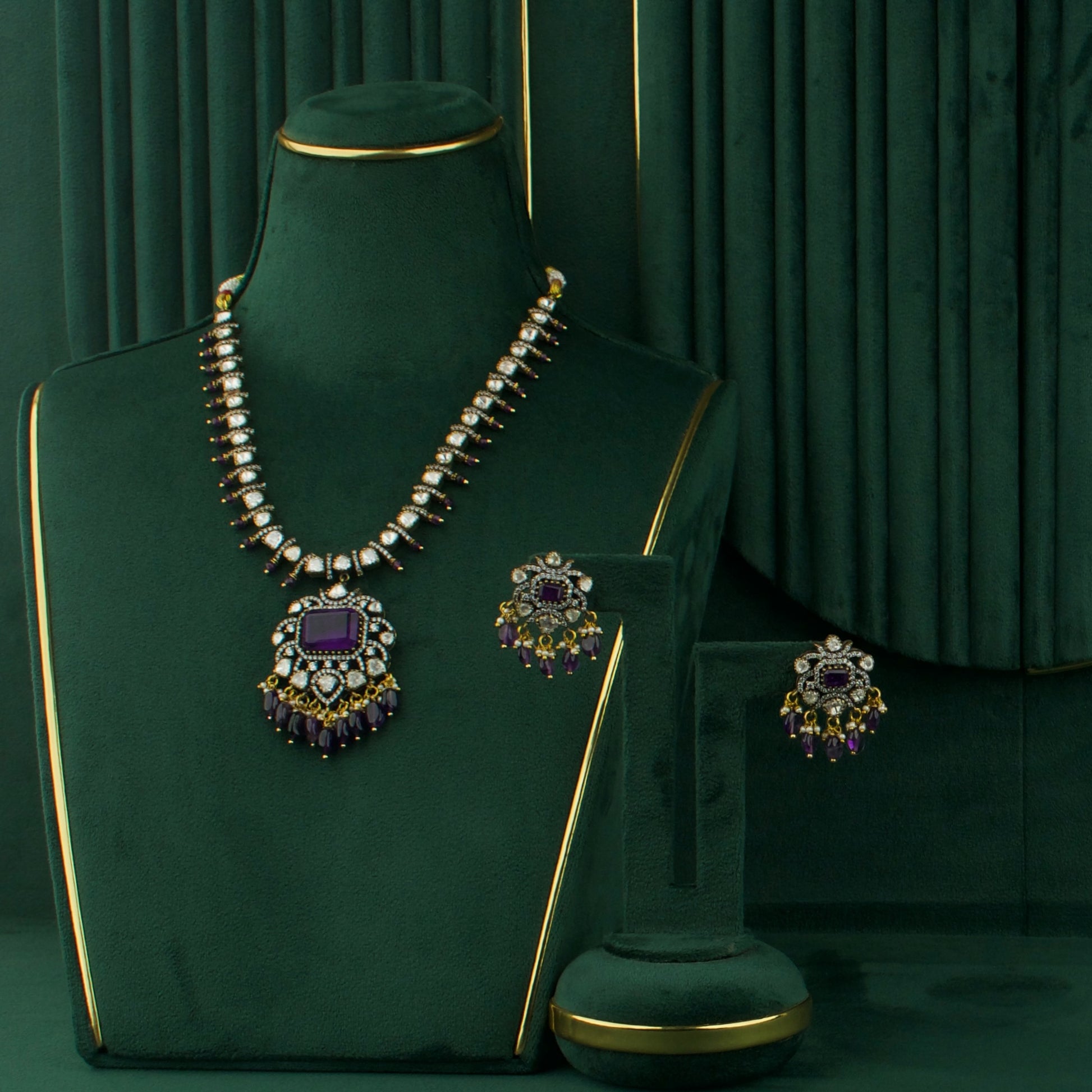 Victorian Polki Delight Necklace Set