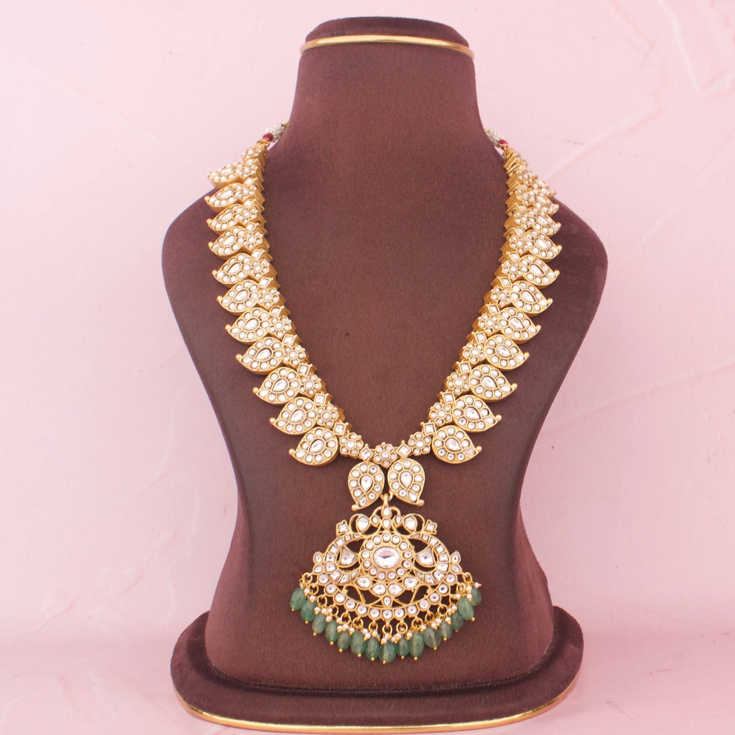 Exclusive Jadau Kundan Reversible 2 In 1 Mango Harm