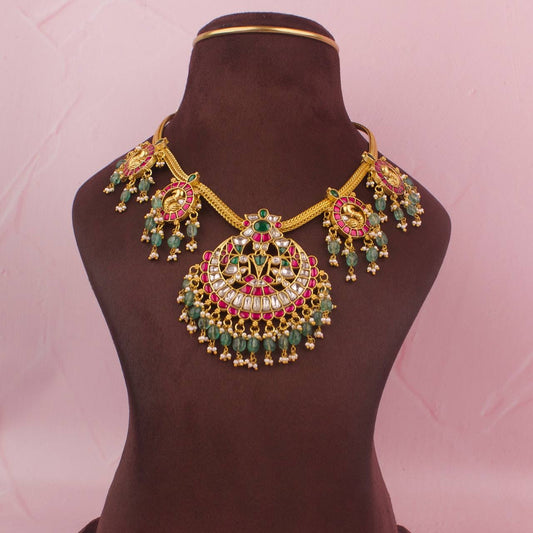 Grand Jadau Kundan Nantad Chain Necklace