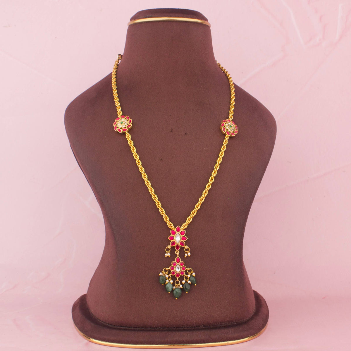 Classic Jadau Kundan Chain With Side Lockets