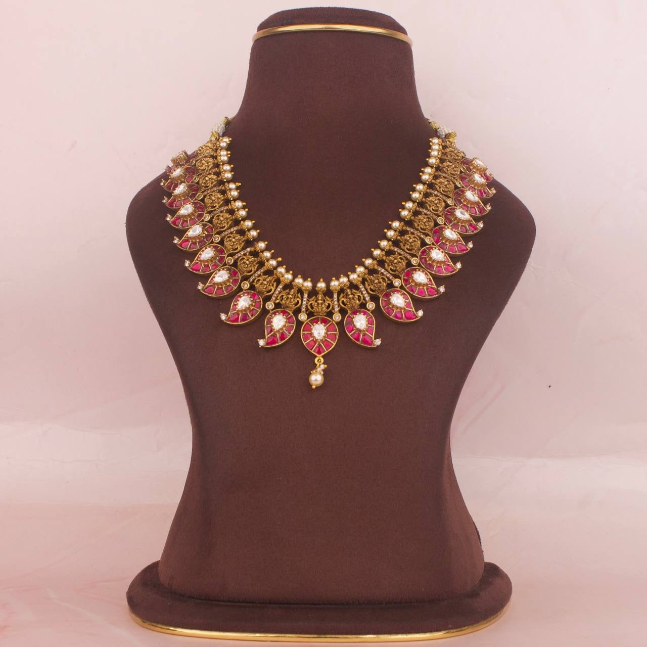 Traditional Jadau Kundan x Nakshi Laxmi Devi Necklace Set
