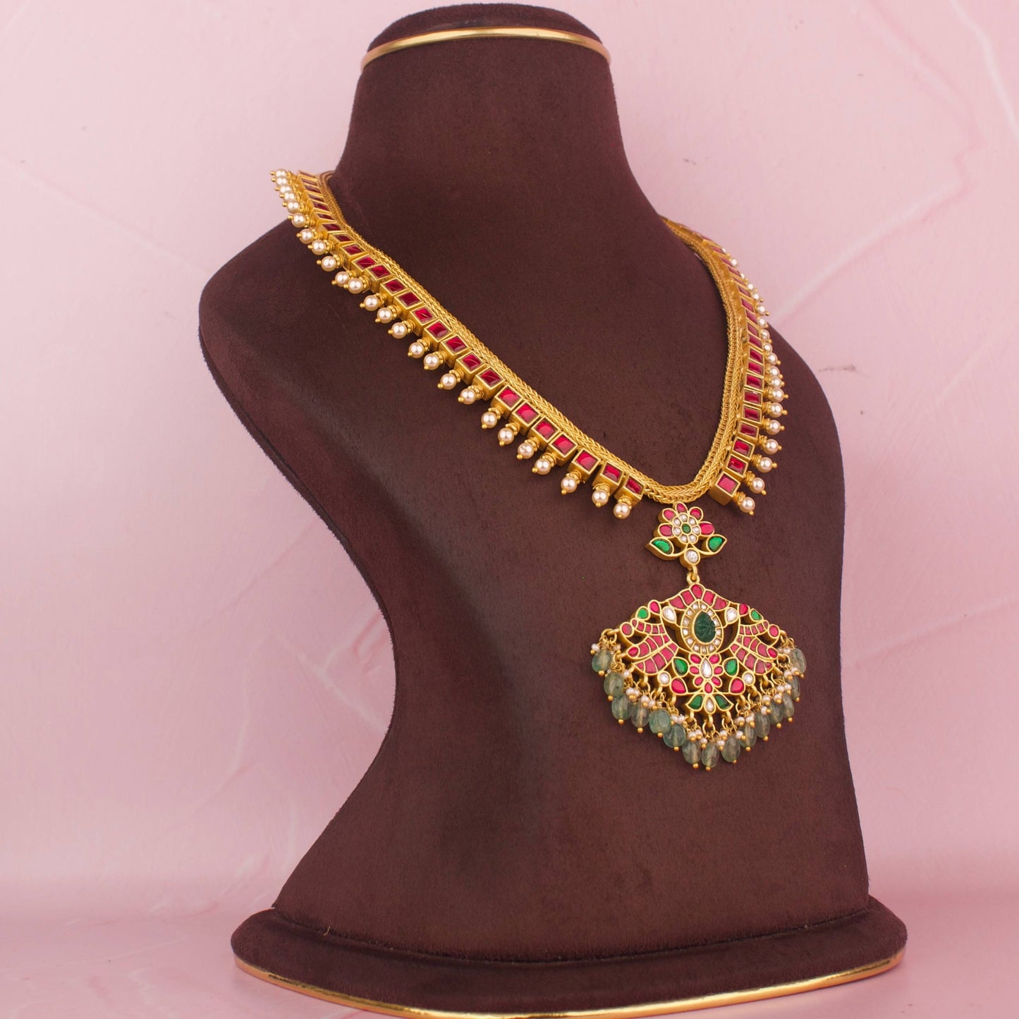 Unique Jadau Kundan Nantad Chain Necklace