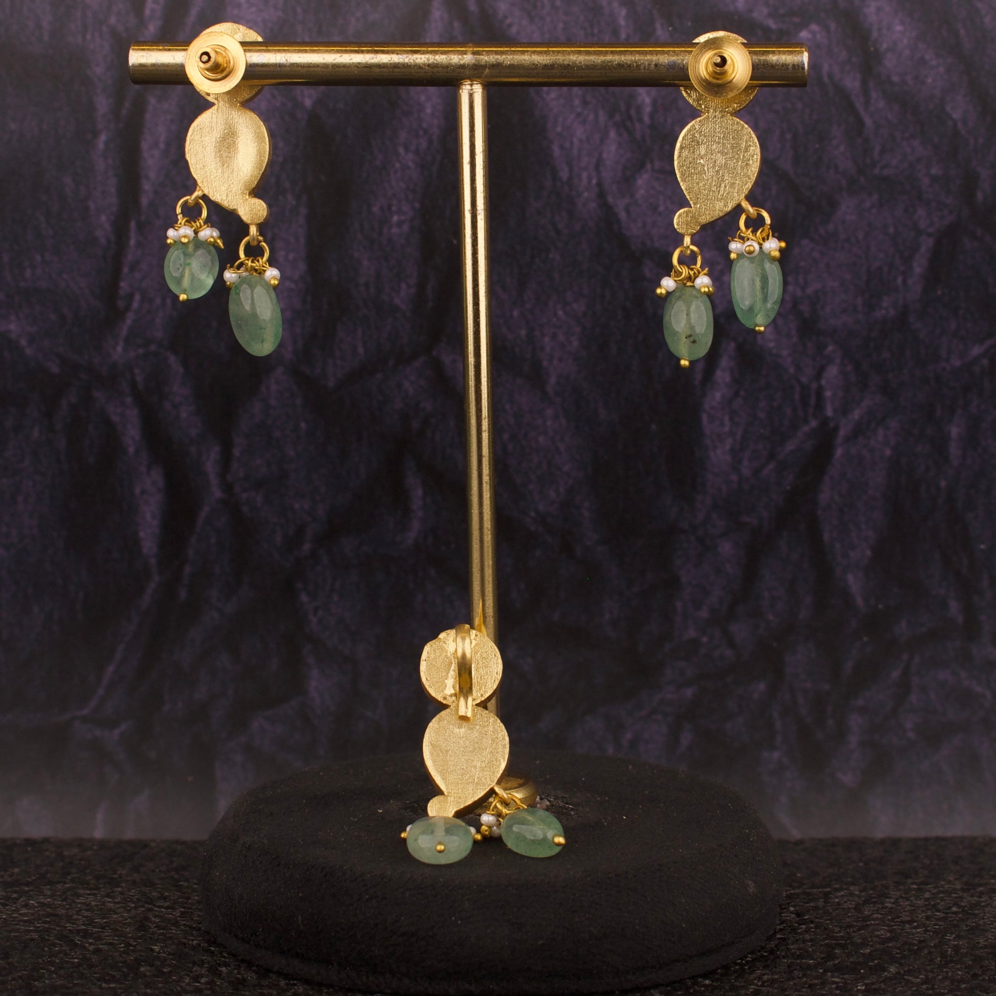 Mango Design Jadau Kundan Pendant Set with Earrings - DULHAN JEWELS