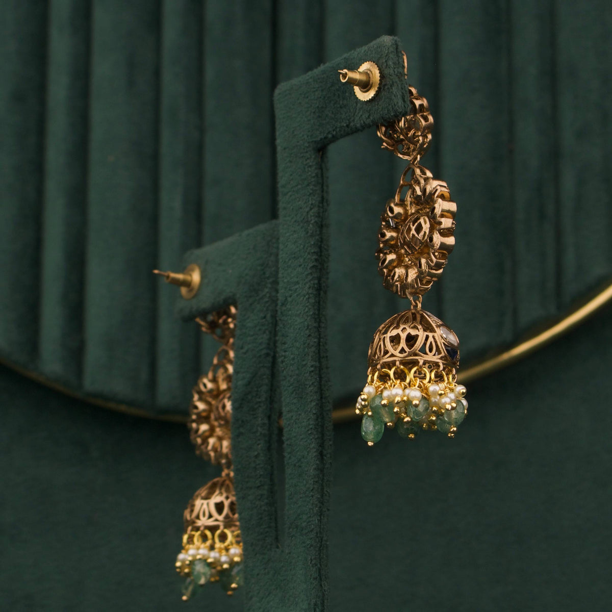 Opulent Polki Kundan Hanging Earrings