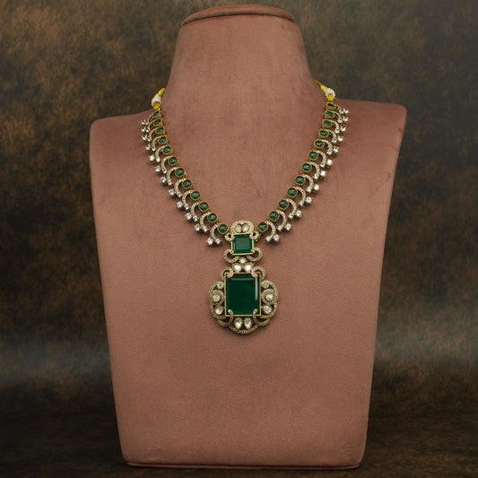 Nita Ambani Inspired Short Victorian Necklace Set