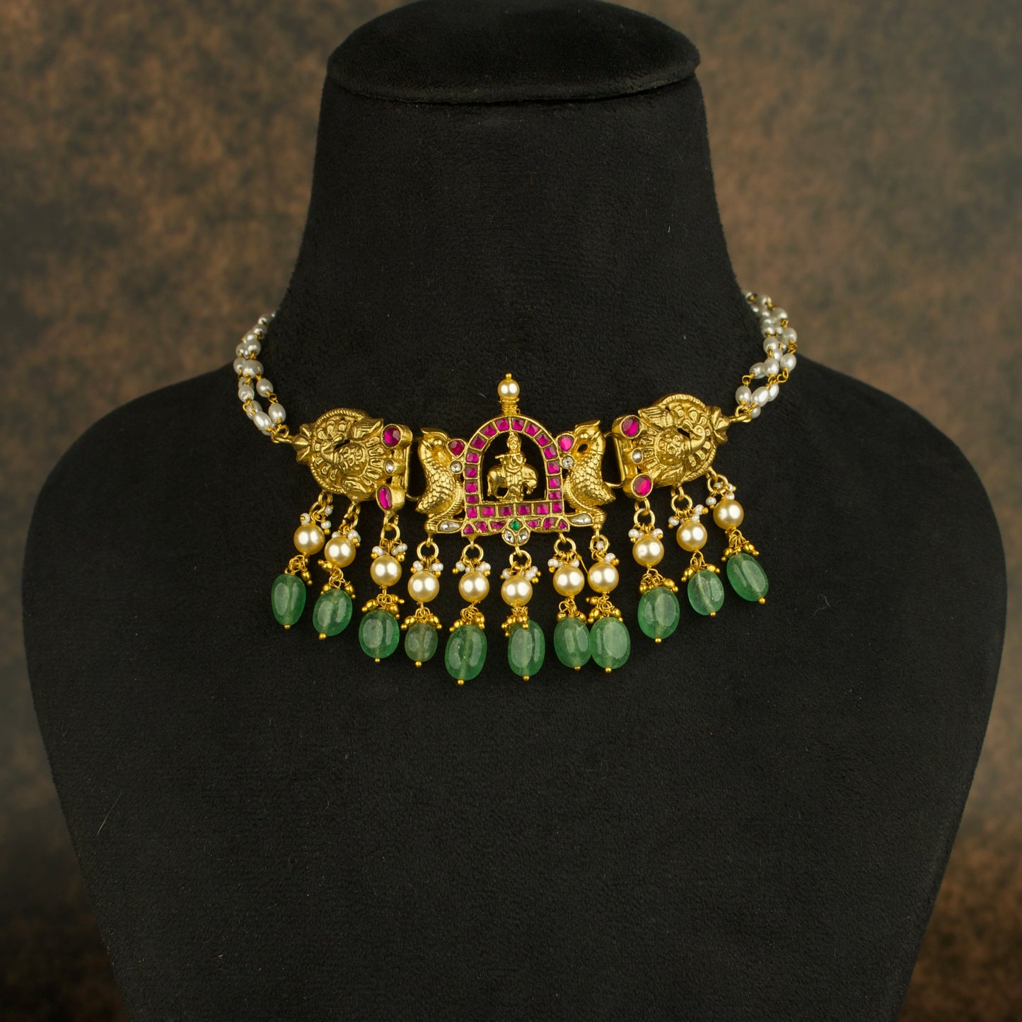 Traditional Jadau Kundan Choker with God Motifs