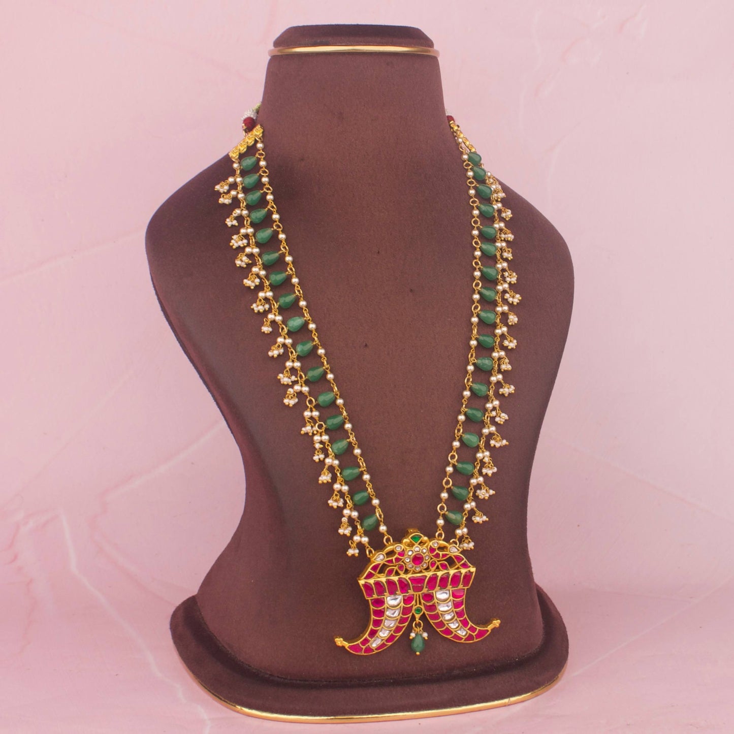 Unique Jadau Kundan Long Mala With Pendant