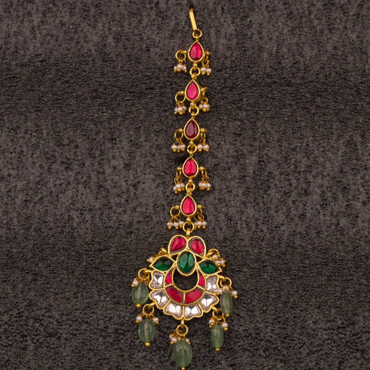 Sleek Gold Design Jadau Kundan Maangtika