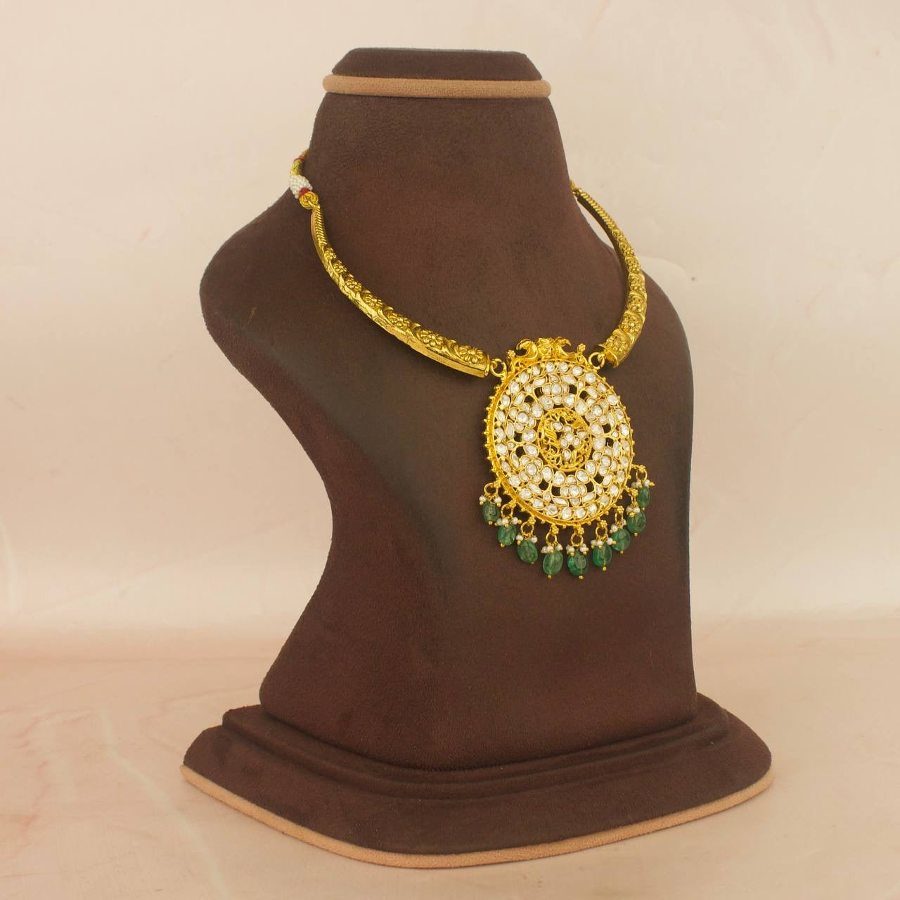 Polki Pendant Nakshi Kanti Necklace