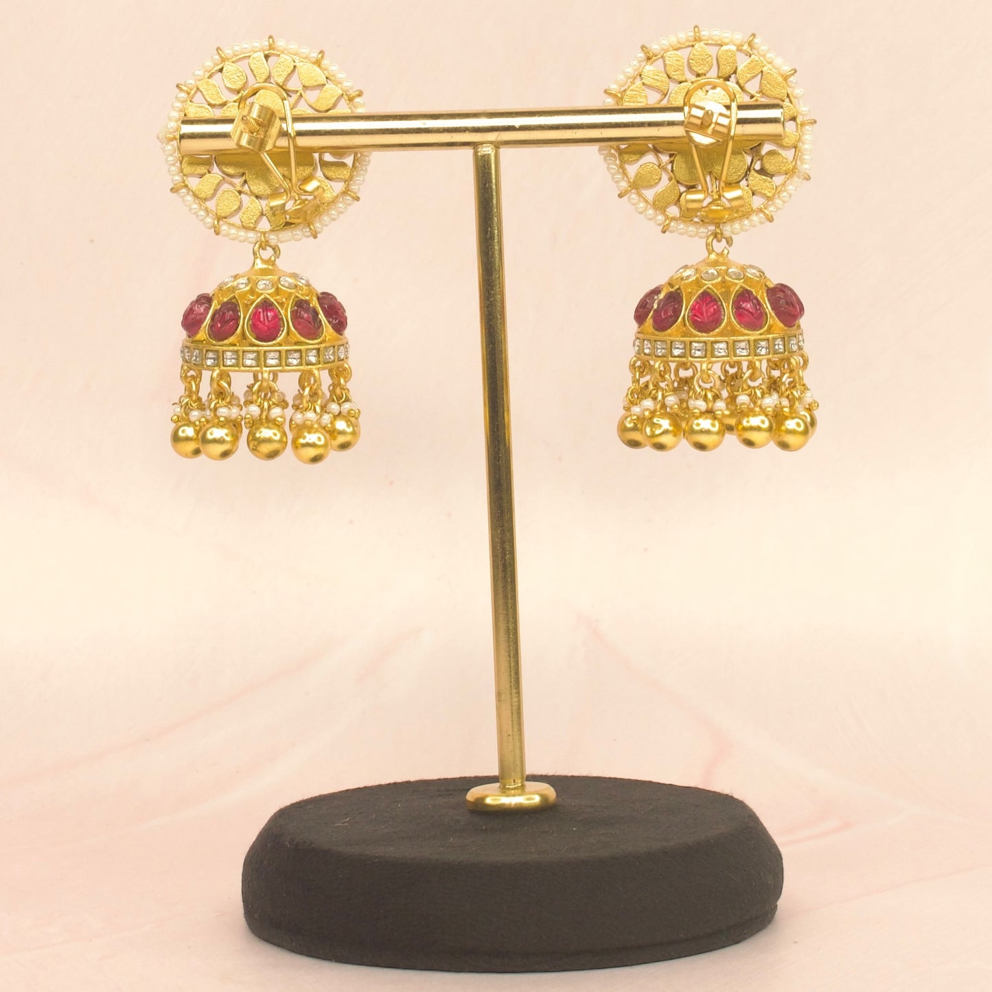 Bridal Jadau Kundan Jhumka Earrings (DJJ360)