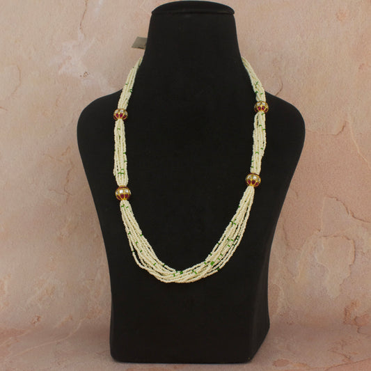 Jadau kundan Pearl Necklace with side lockets