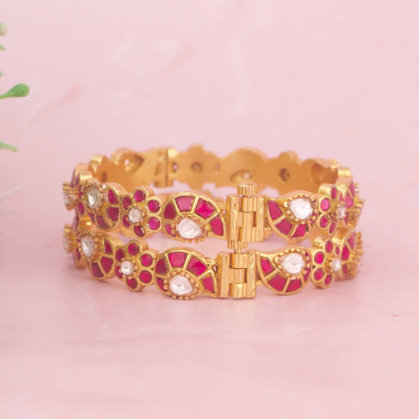 Mango Design Jadau Kundan Bangles
