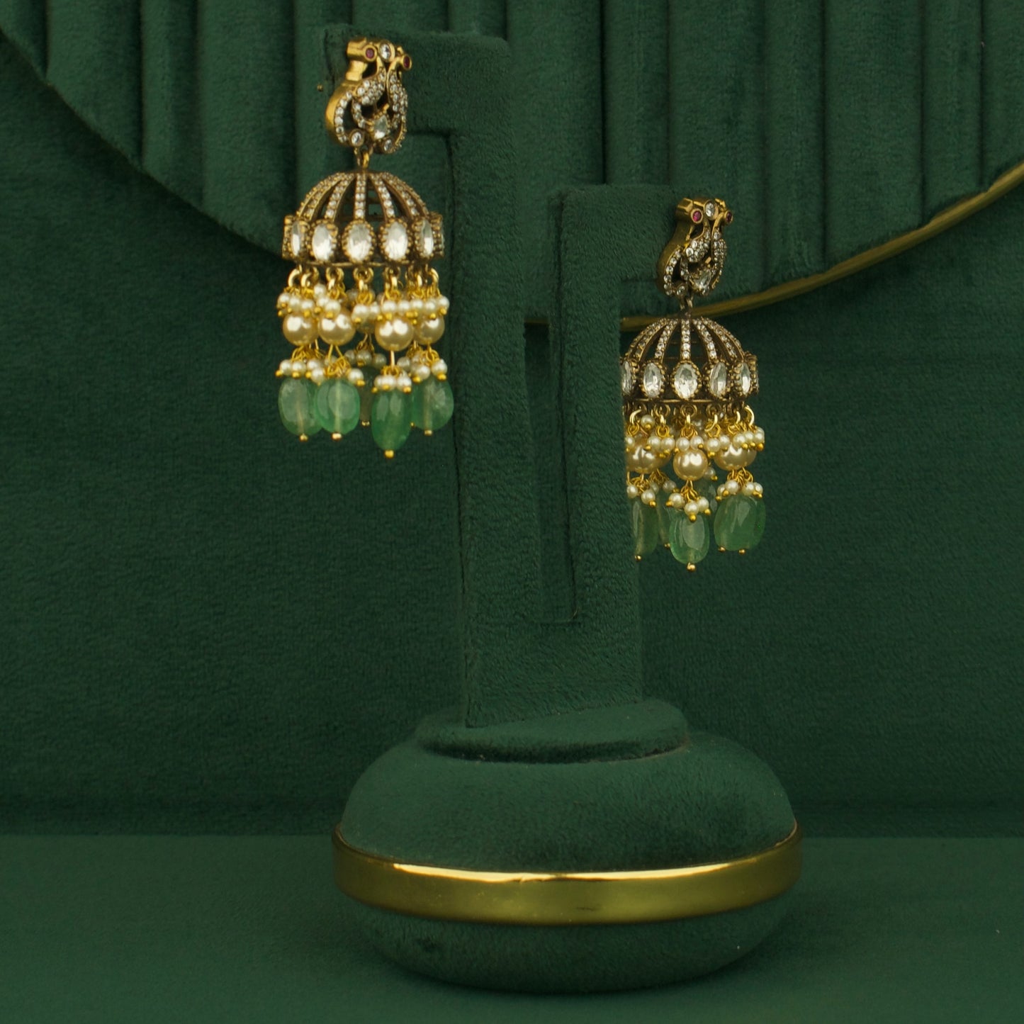 Bridal Fusion Kundan & Polki Victorian Necklace With Matching Earrings