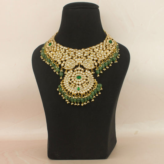Bridal Edition Jadau Kundan Chand Locket Shaped Necklace