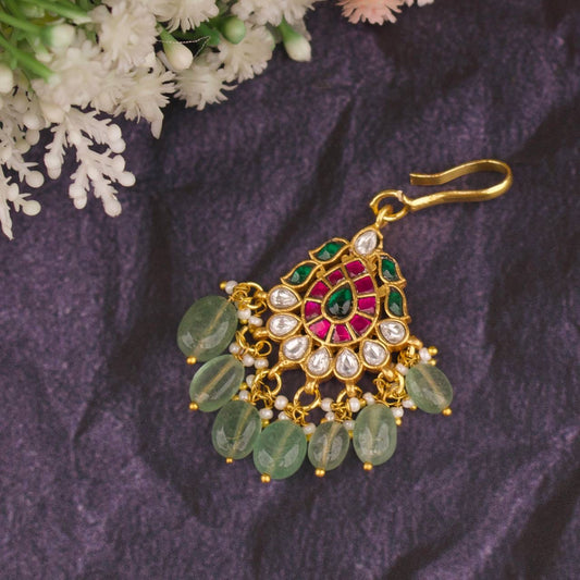 Sleek Jadau Kundan Multi Coloured Maangtika