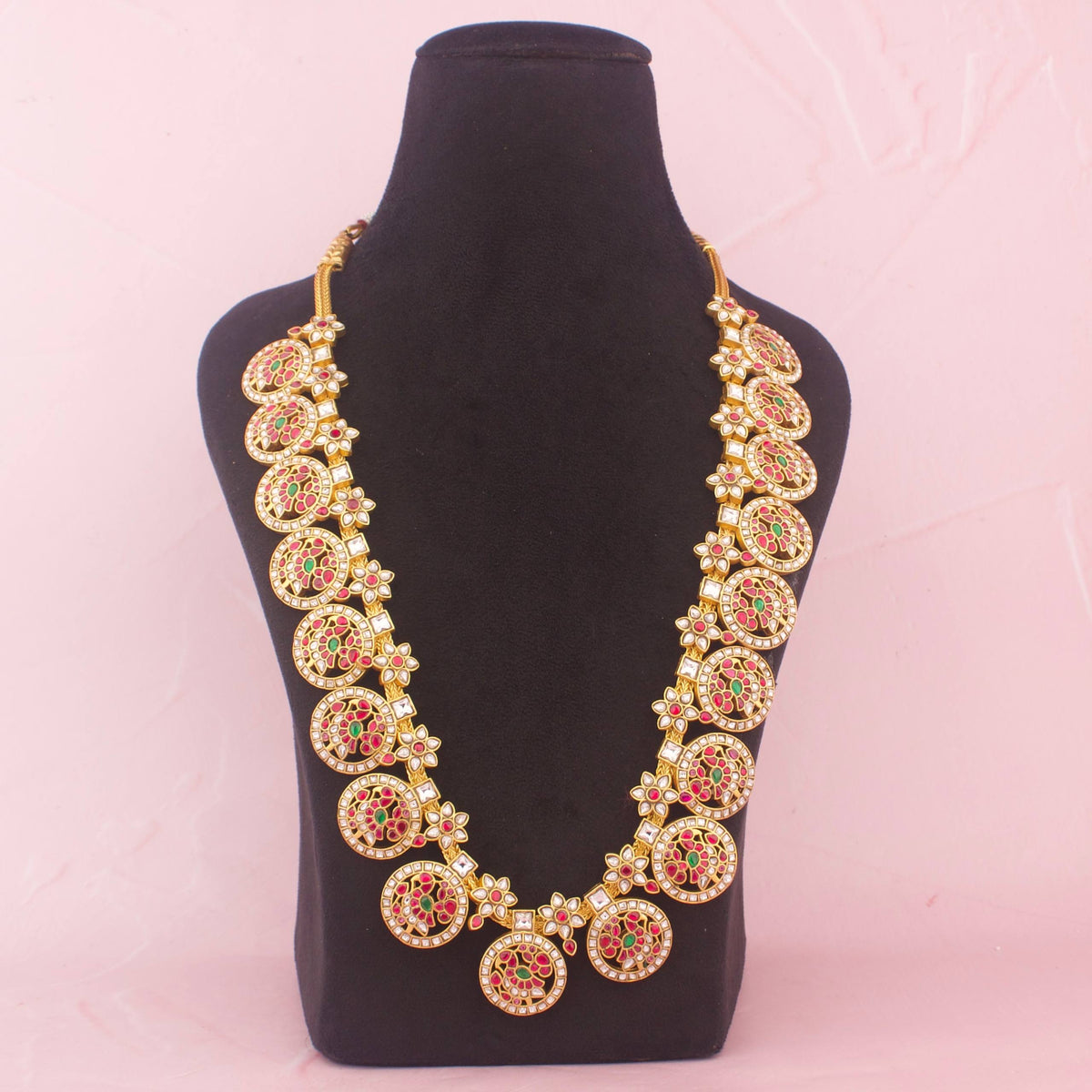 Bridal Jadau Kundan Bottumala With Floral Design