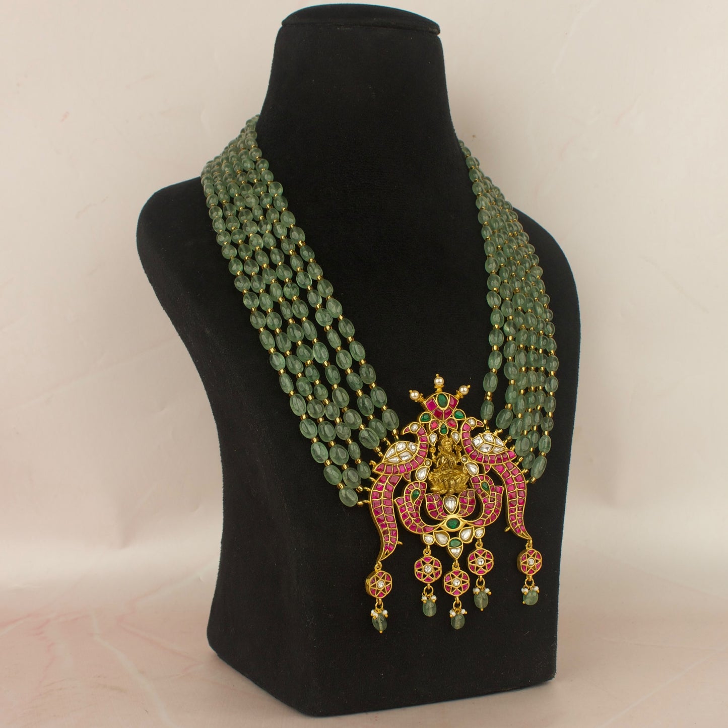 Laksmi Devi Design Jadau Kundan Beads Haram