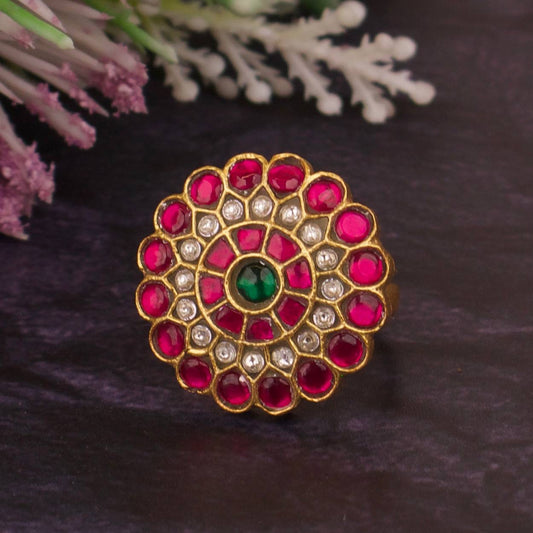 Good Inspired Jadau Kundan Finger Rings - Sleek Finger Ring