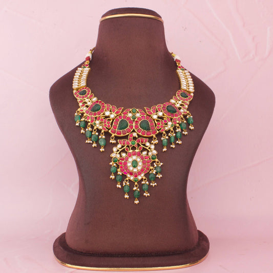 Unique Mango Design Jadau Kundan Necklace