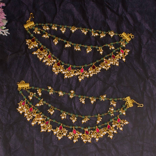 Dazzling Jadau Kundan Champasaralu Hair Pin