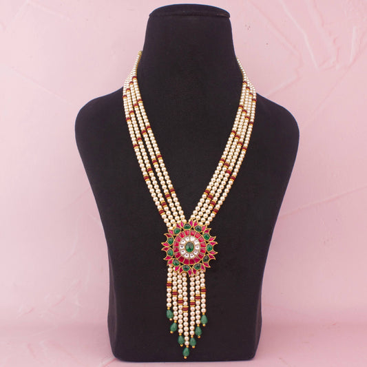 Designer Jadau Kundan Pearl Mala