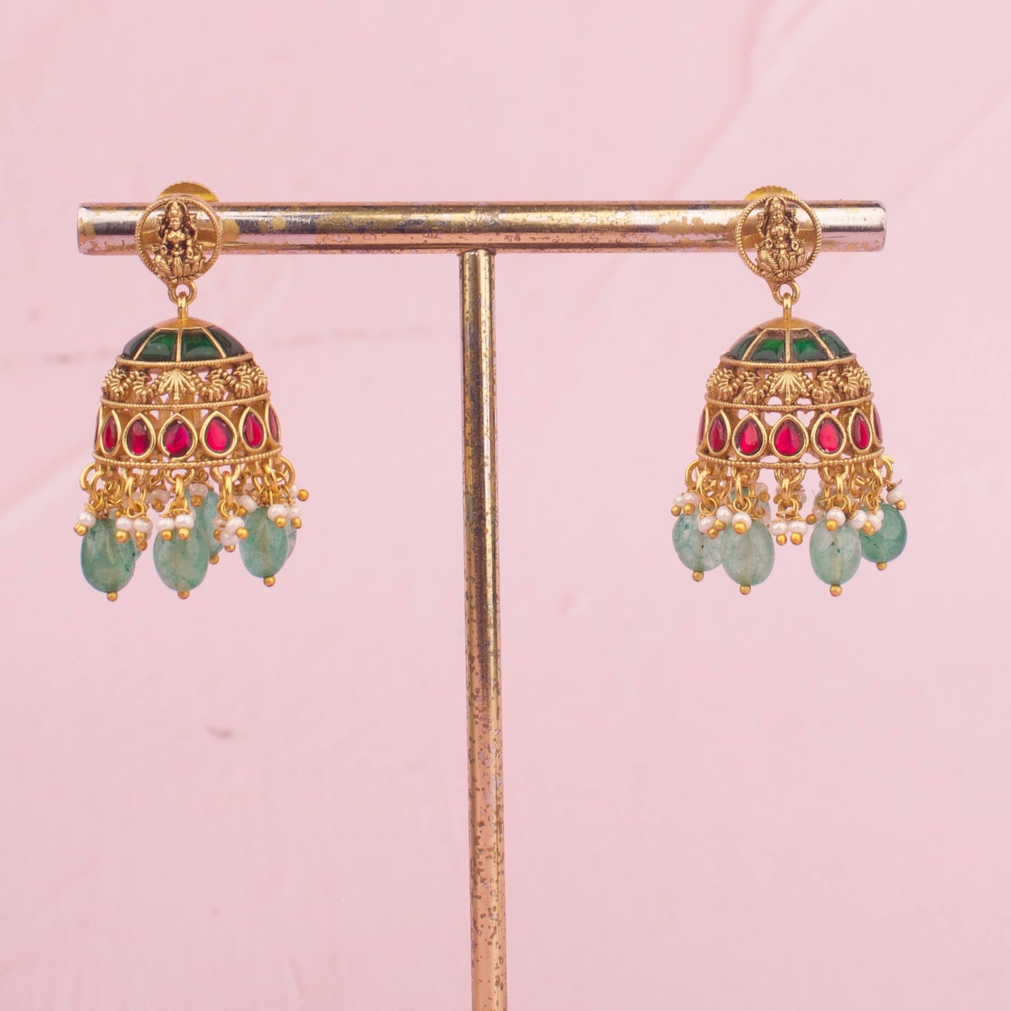 Divine Lakshmi Devi Jadau Kundan Pendant Set