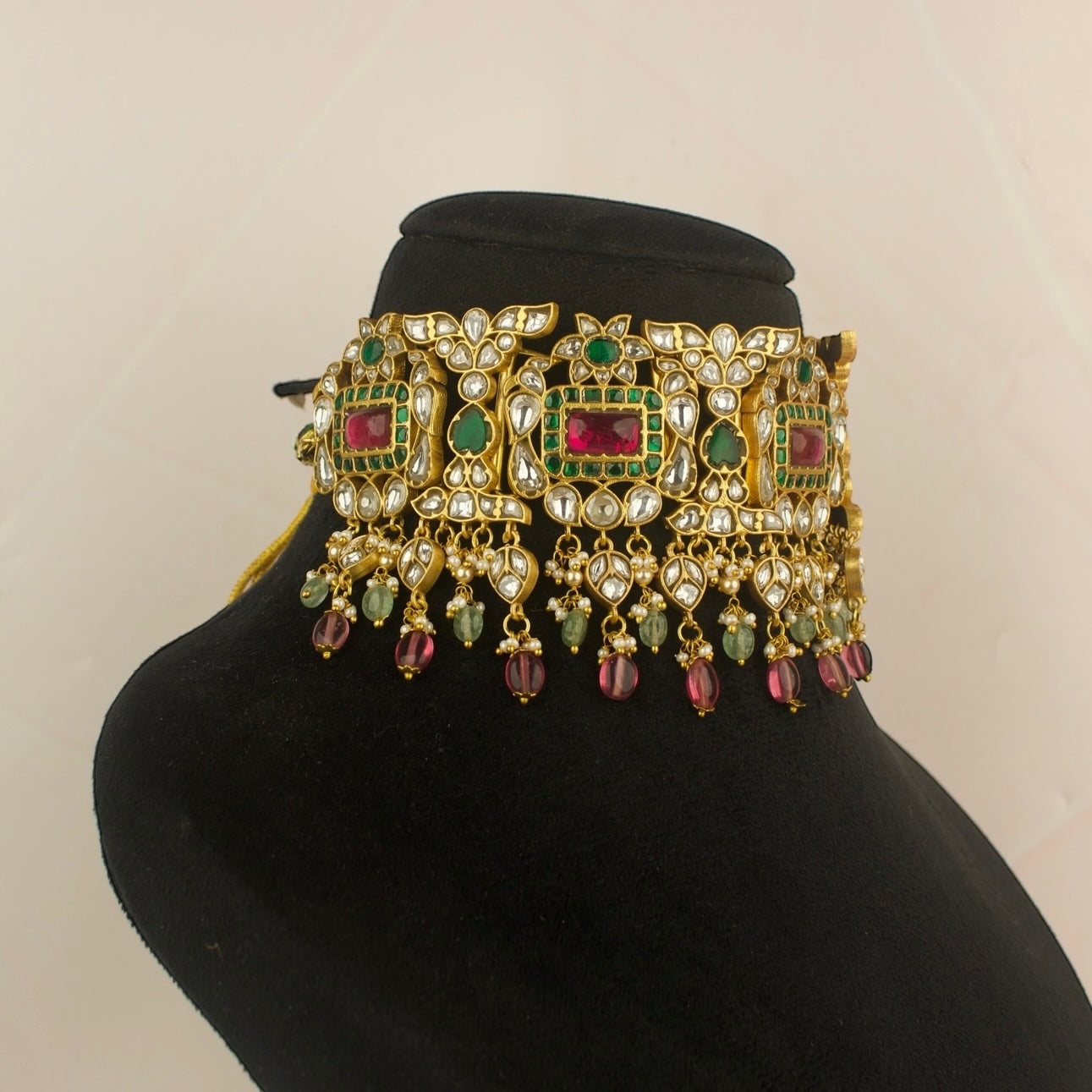 Bridal Jadau Kundan Full Neck Choker