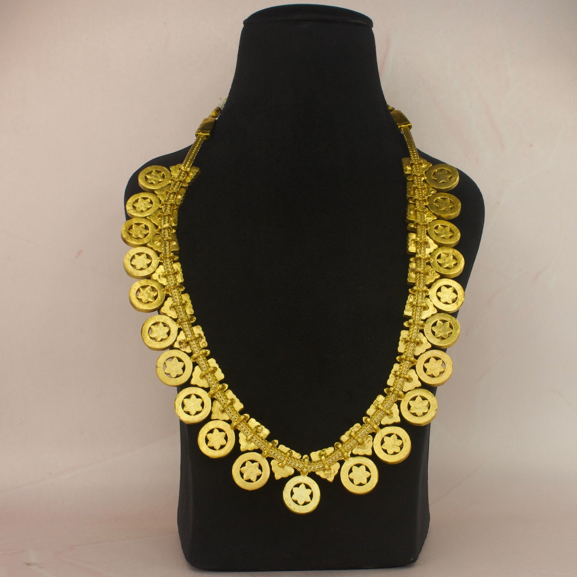 Majestic 22K Gold Plated Jadau Kundan Bottumala Necklace