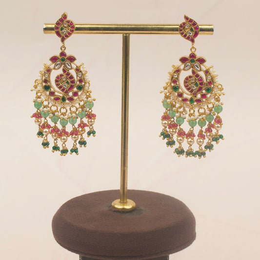 Bridal Jadau Kundan Hanging Earrings