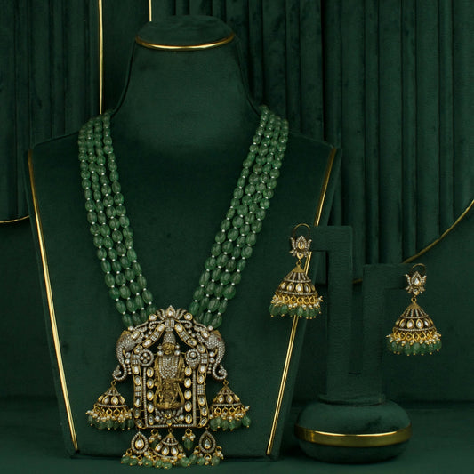 Divine Elegance: Temple Victorian Beads Jewellery Set