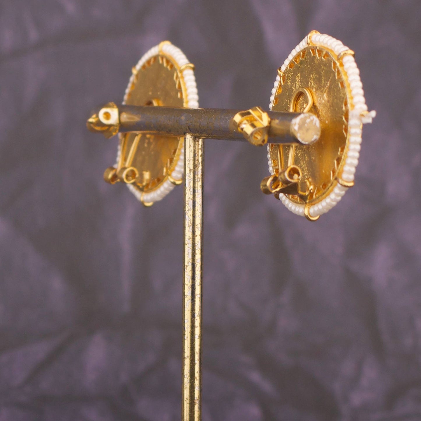 Floral Design Jadau Kundan Stud Earrings