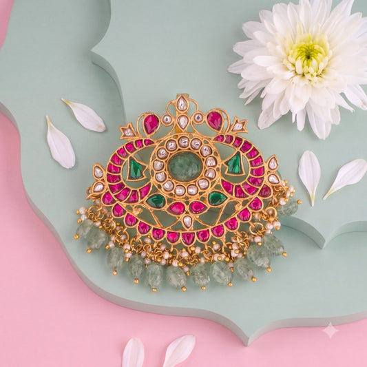 Opulent Circular Design Jadau Kundan Pendant