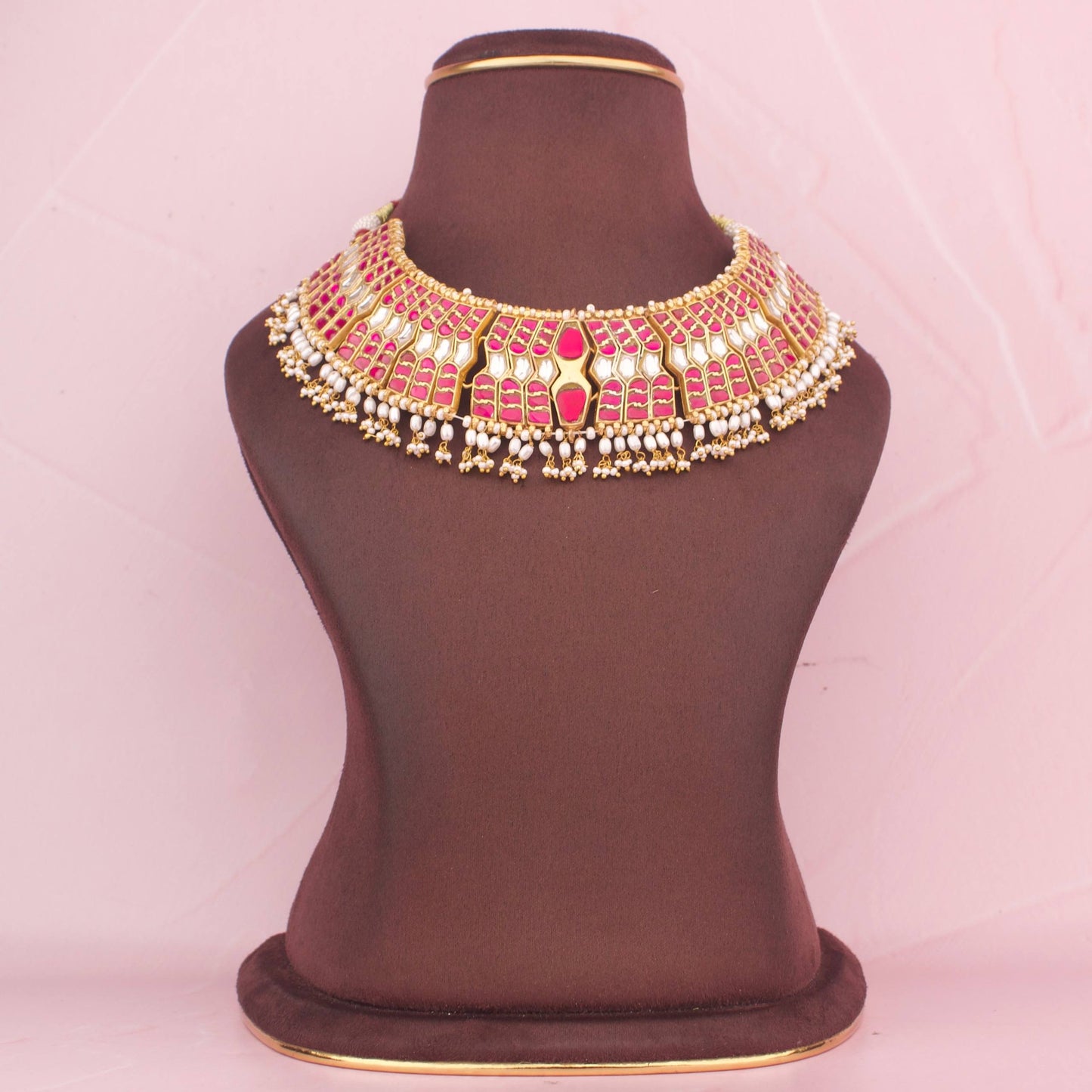 Grand Regal Design Jadau Kundan Choker with Beads