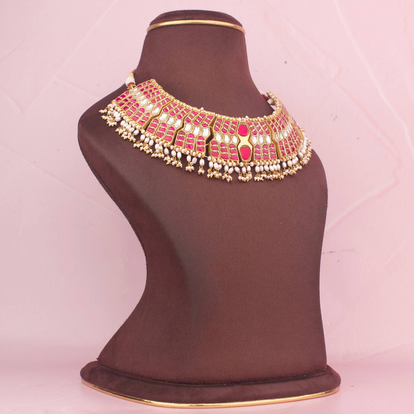 Grand Regal Design Jadau Kundan Choker with Beads