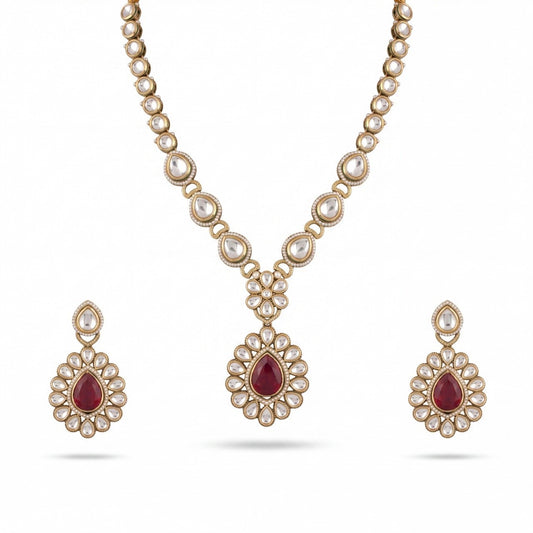 Nita Ambani Inspired Victorian Polki Necklace Set