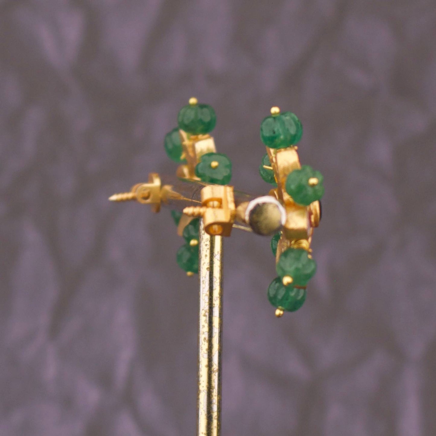 Floral Design Jadau Kundan Stud Earrings