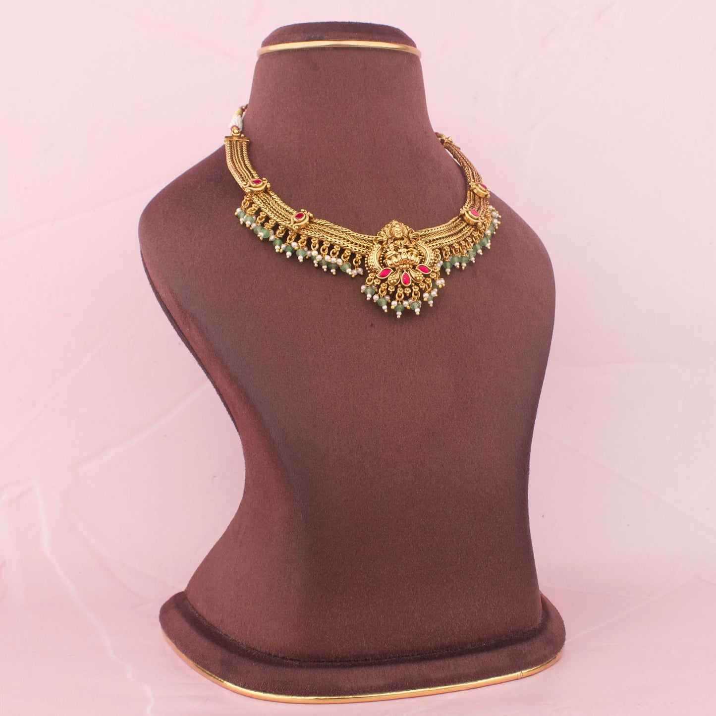 Temple Style Necklace With Matching Earrings