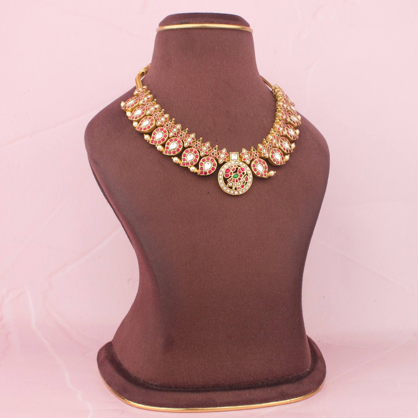 Elegant Jadau Kundan Short Mango Haram