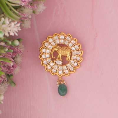 Mini Moissanite Locket With Elephant Design