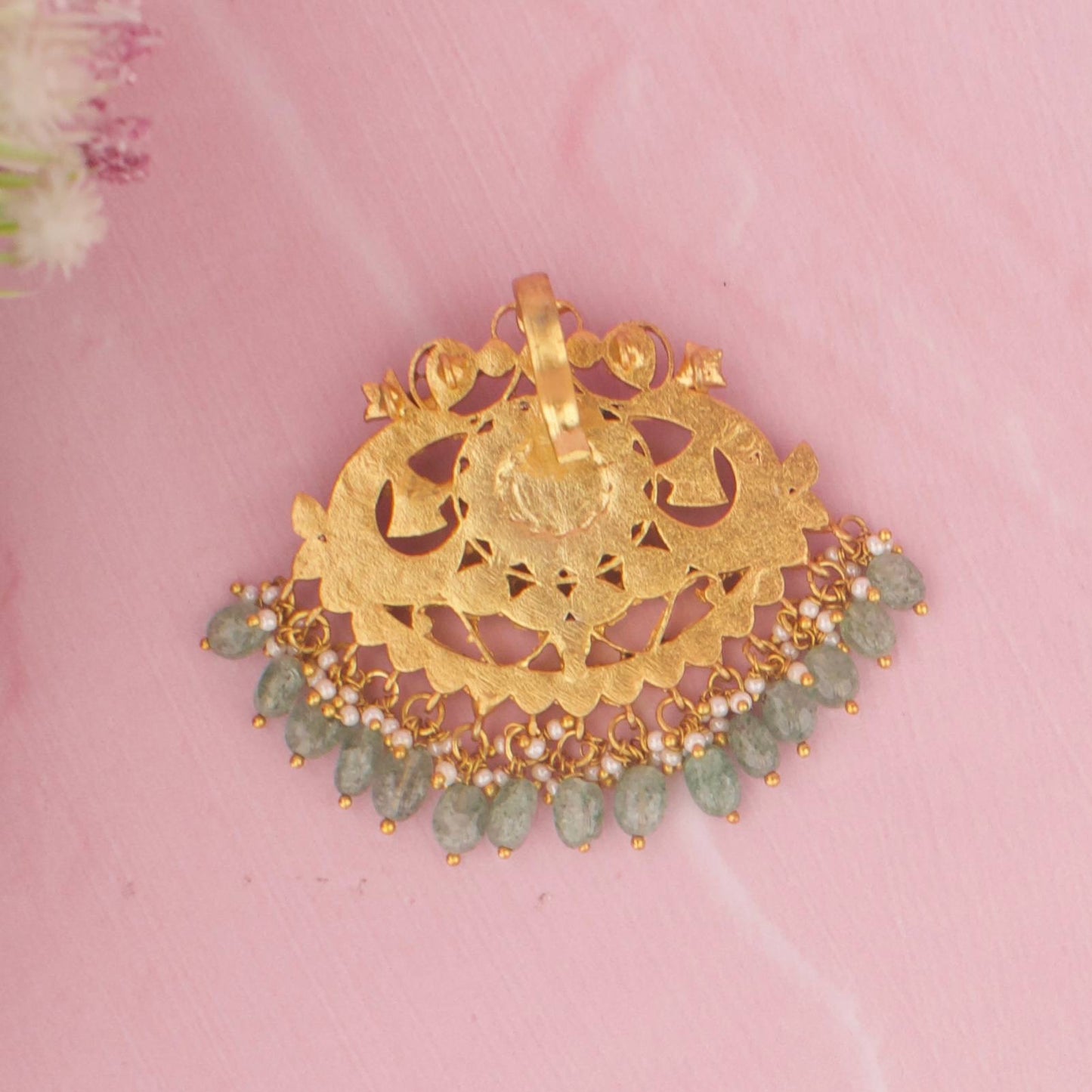 Opulent Circular Design Jadau Kundan Pendant