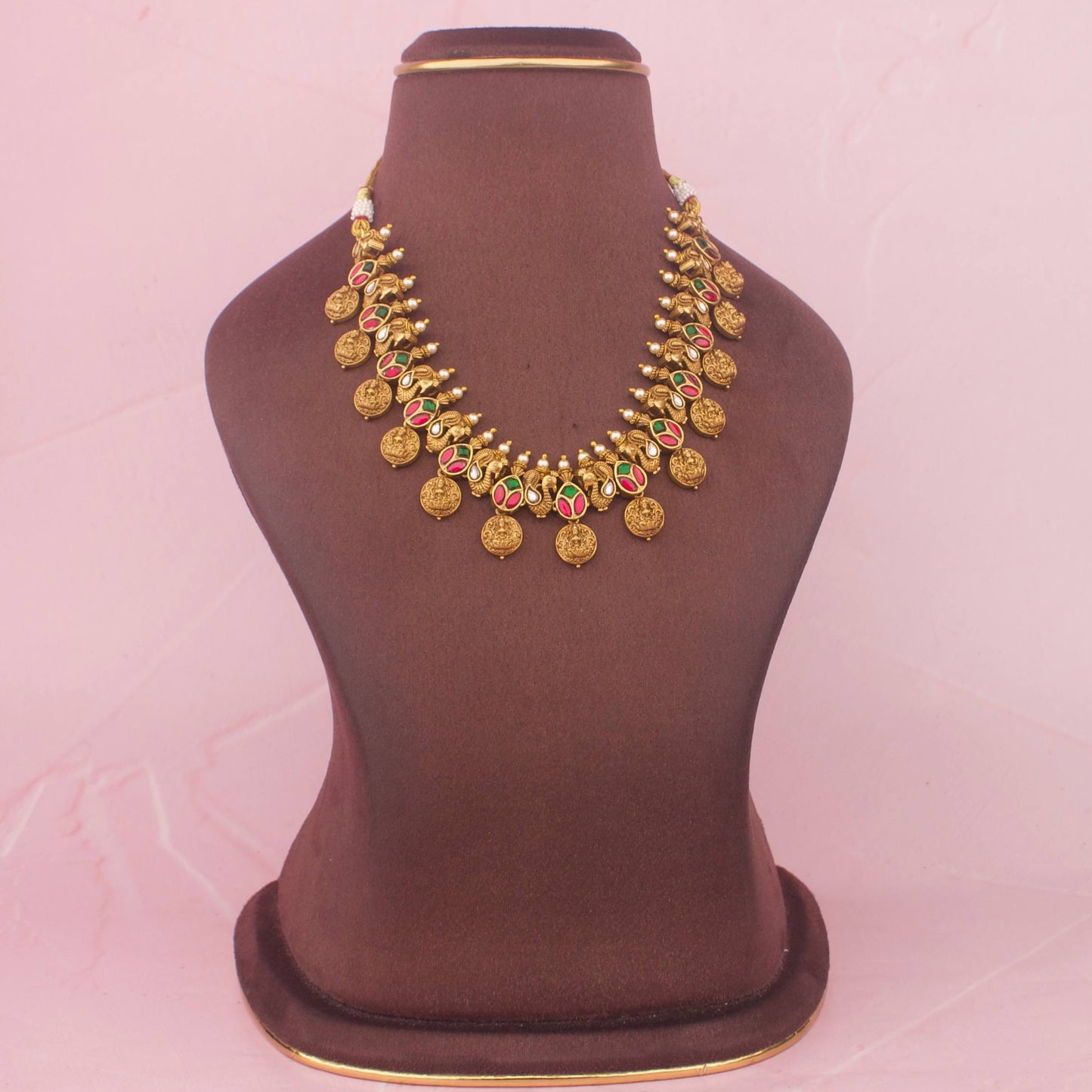 Fusion Nakshi Jadau Kundan Bottumala Necklace Set