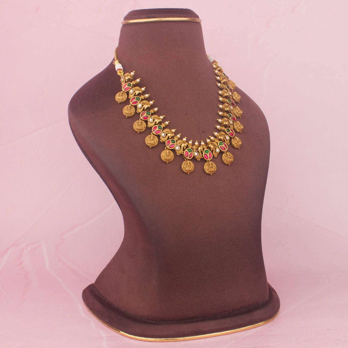 Fusion Nakshi Jadau Kundan Bottumala Necklace Set